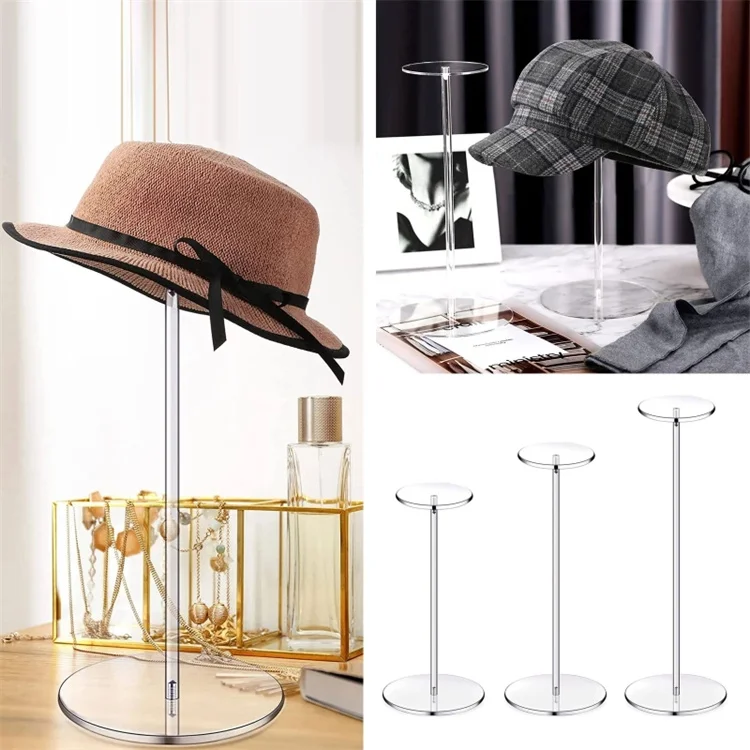 Clear Acrylic Hat Stand And Wig Holder Rack Decorative Hat Display