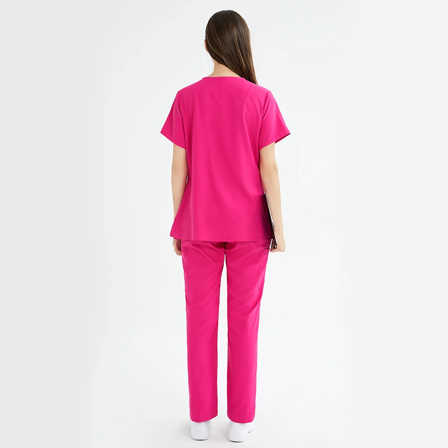 Polyester Rayon Spandex Scrubs Uniforms Sets Fashionable Designs New