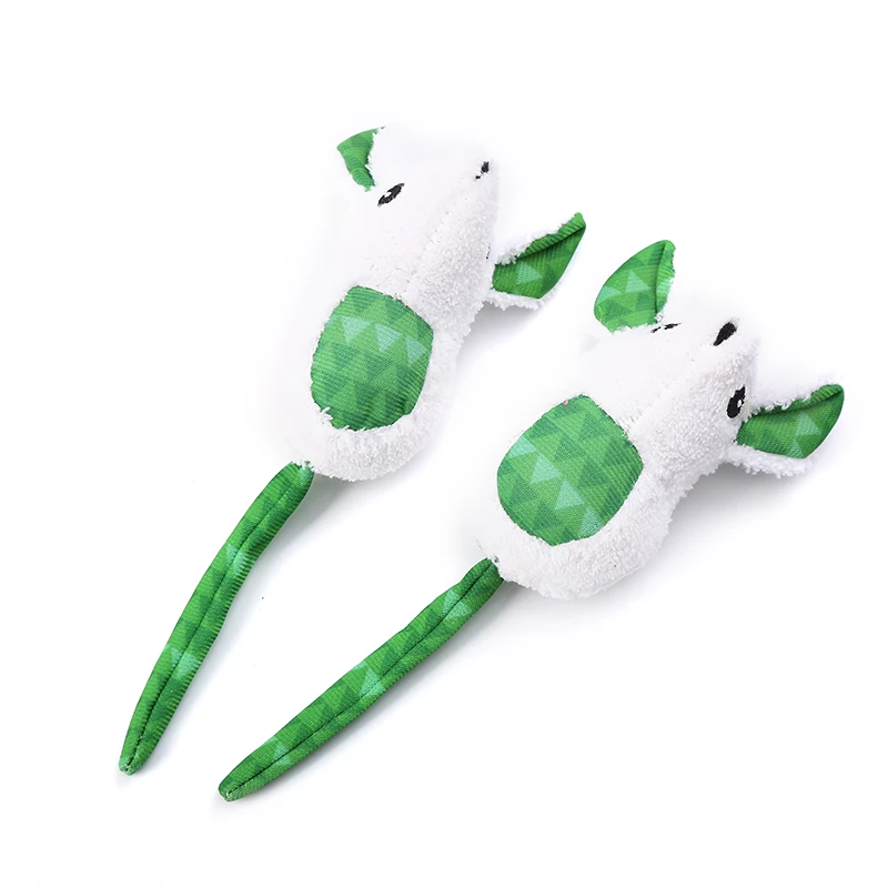 Factory Wholesale Custom Logo Catnip Plush Toy Soft Cat Toy Mouse Soft Animal Stuffed Interactive Cat Toy