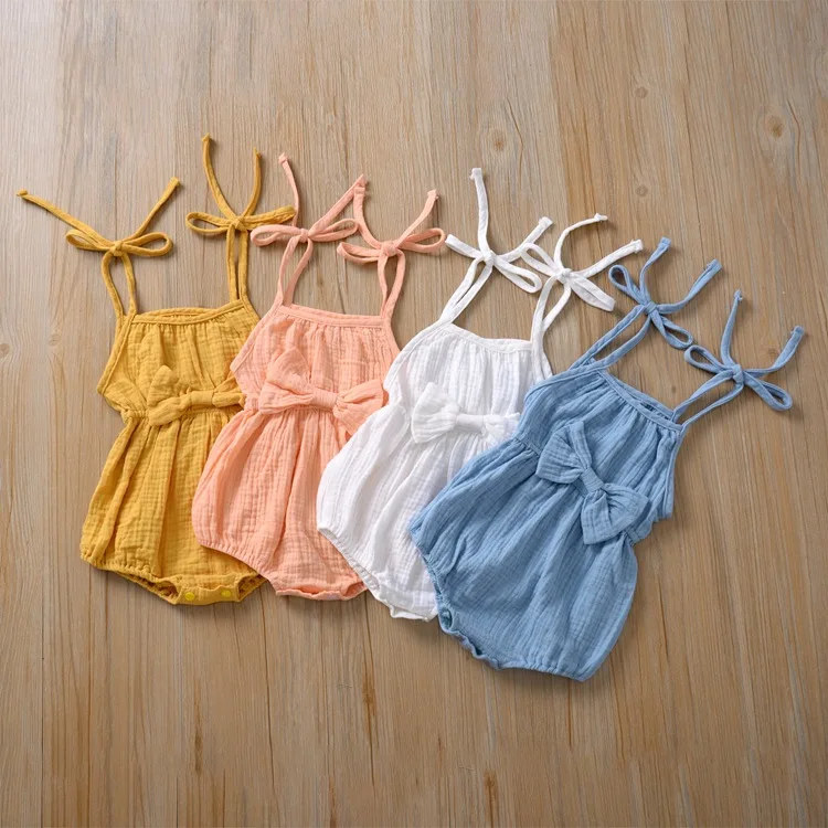 Lyc 467 21summer Newborn Baby Girl Cute Clothes Onepiece Romper Cotton Linen Solid Color Jumpsuit Bowknot Buy Baby Romper Linen Jumpsuit Baby Baby Girl Clothes Product On Alibaba Com