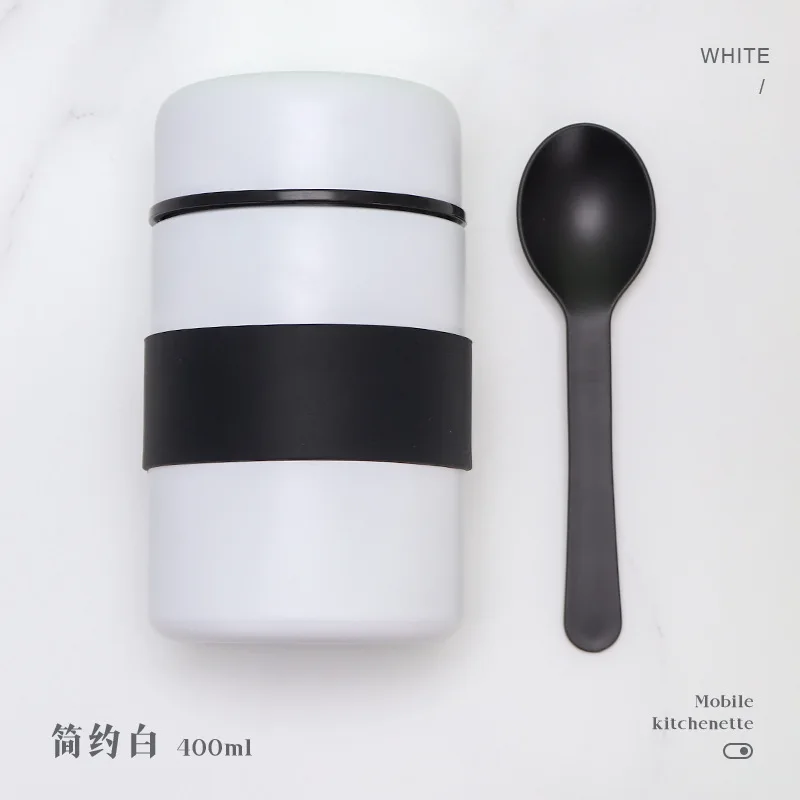 400ml  Keep Hot and Cold Double Wall Stainless Steel Insulated Food Flask Jar for Kids with Spoon