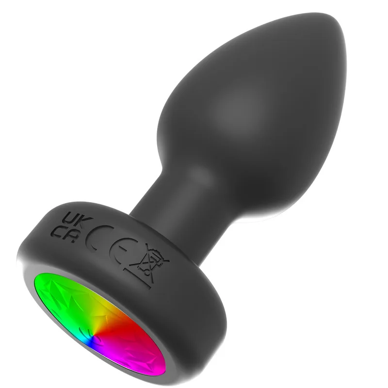 Tapn Anal de Silicona con Luz LED de Colores, Vibrador Anal con Control  Remoto, Luz Intermitente, Juguetes Sexuales Anales