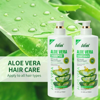 Nary Natural Organic Herbal Aloe Vera Shampoo and Conditioner 750ml Repair  Moisturizing Hair Care Set Wholesale Custom