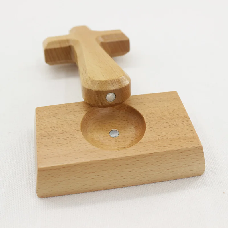 Artibetter 1 Juego Cruz De Madera Decoración De Mesa Cruzada