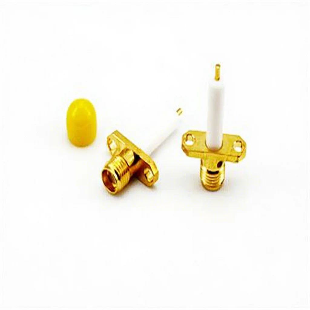 RF SMA Female Solder Flange 2 Hole Connector