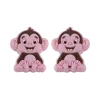 Perle focale singe rose bébé SA119