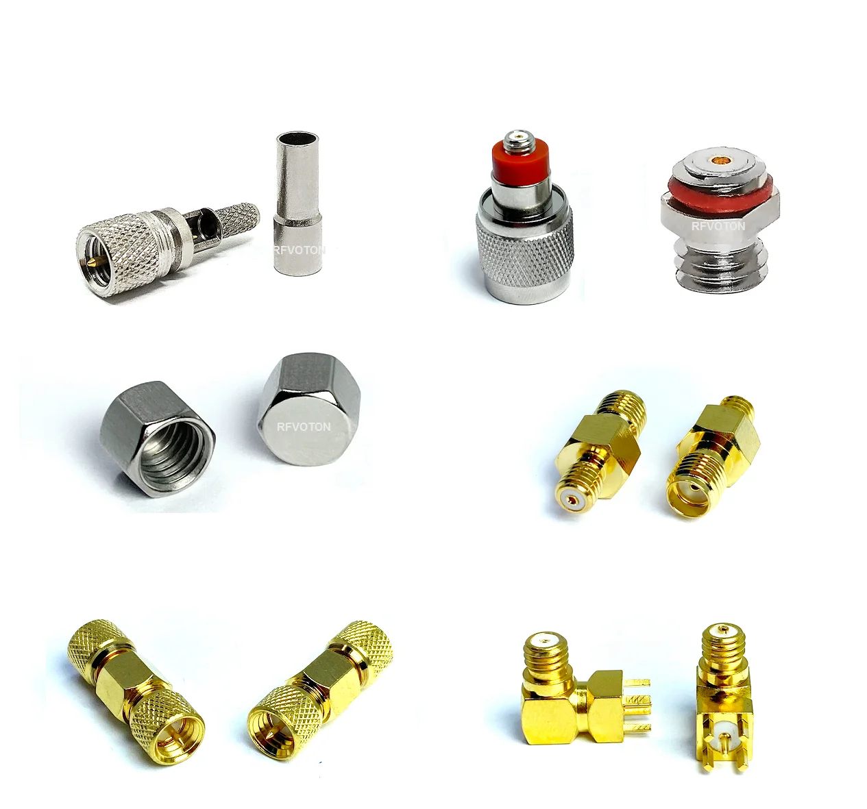 Free samples 10-32 UNF M5 L5 microdot compatible connector 10-32 Male Female to BNC TNC Male Connector for RG316 RG174 Cable