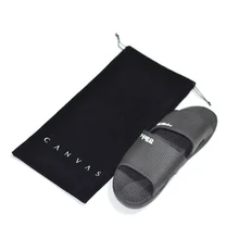 Custom logo large black velvet dust proof drawstring shoe bags