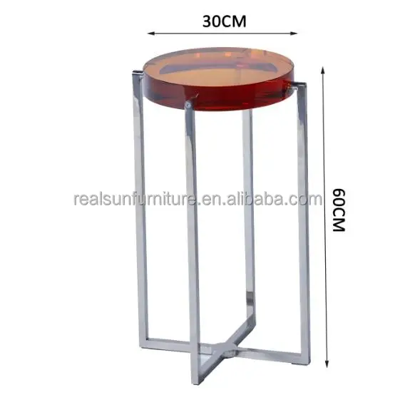 Modern Home Stainless Steel Brown Glass Coffee Table 30x60cm