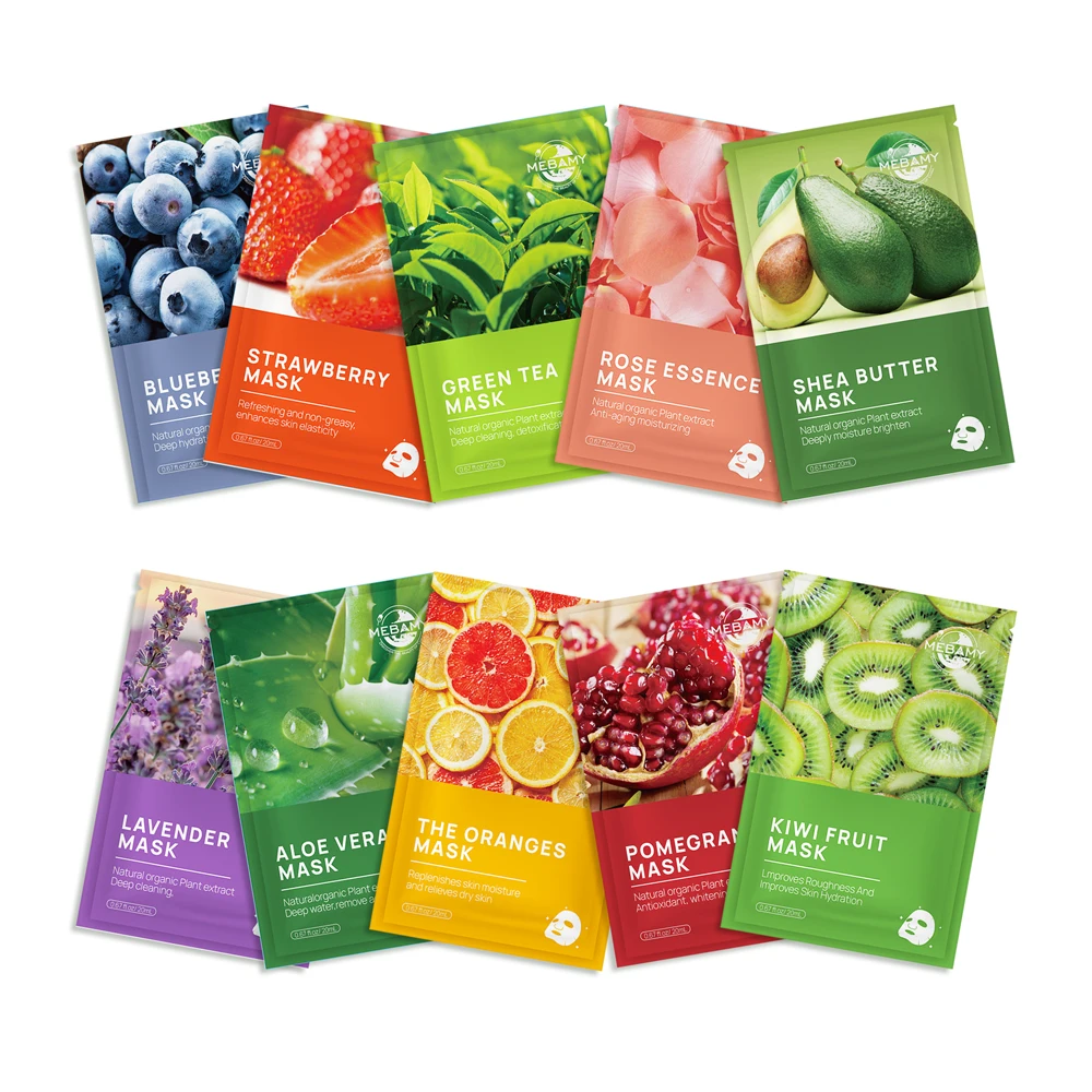 Собственная Марка, натуральный органический Увлажняющий Успокаивающий корейский растительный экстракт, косметика, листовая маска для лица