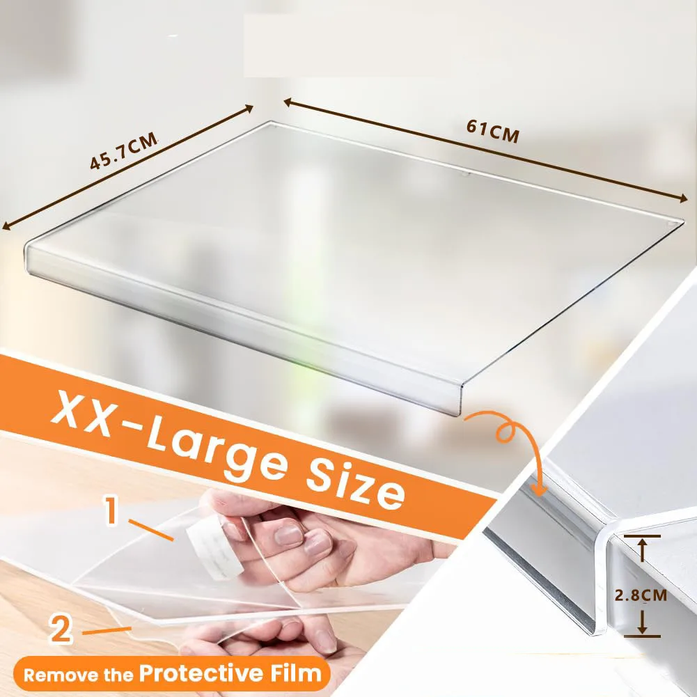product customized acrylic non slip clear eco friendly reusable durable kitchenware cutting board oem odm for fruit and vegetable use-9