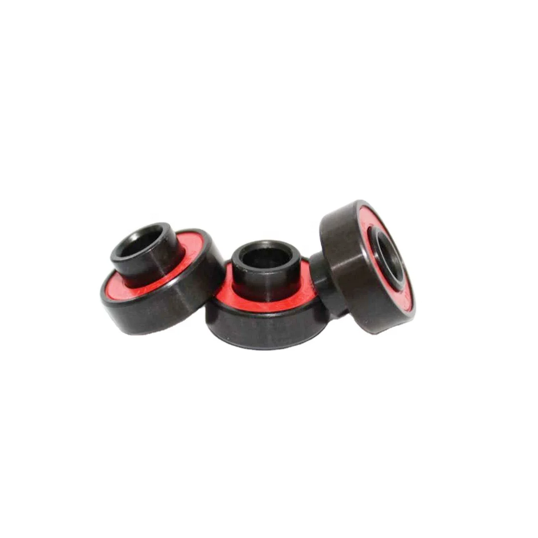 High speed sliding plate skateboard black bearing red seal