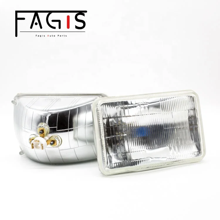 5 Inch Square Sealed Beam with Halogen Bulb H6001 H4652   Warm White Auto Headlamp