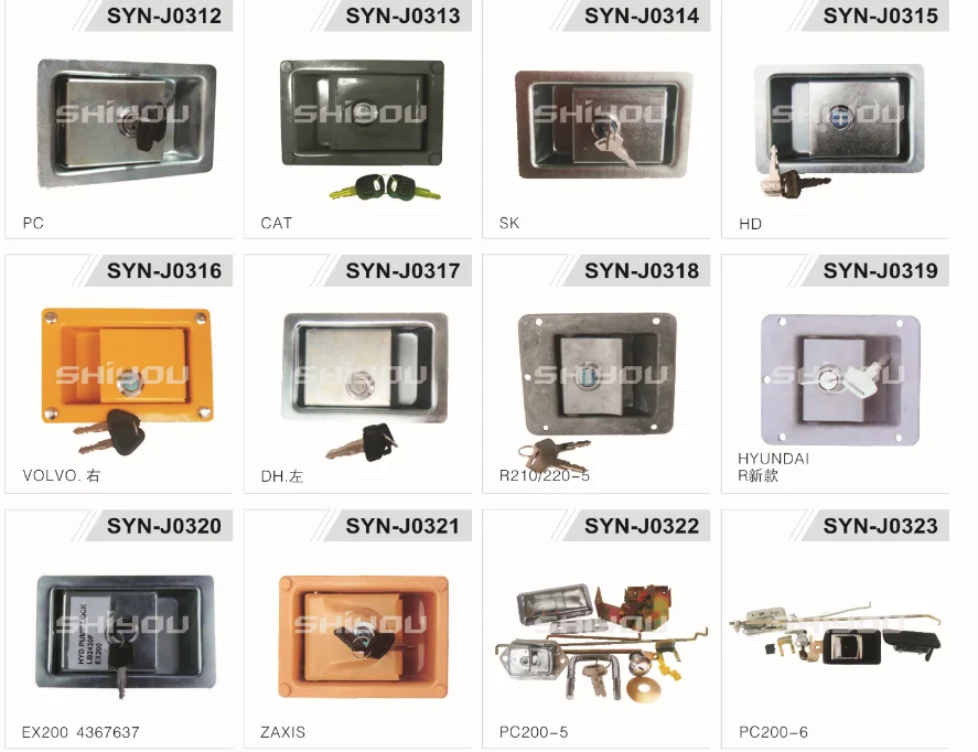 Экскаватор все модели PC EX ZAX SK HD металлический замок двери кабины