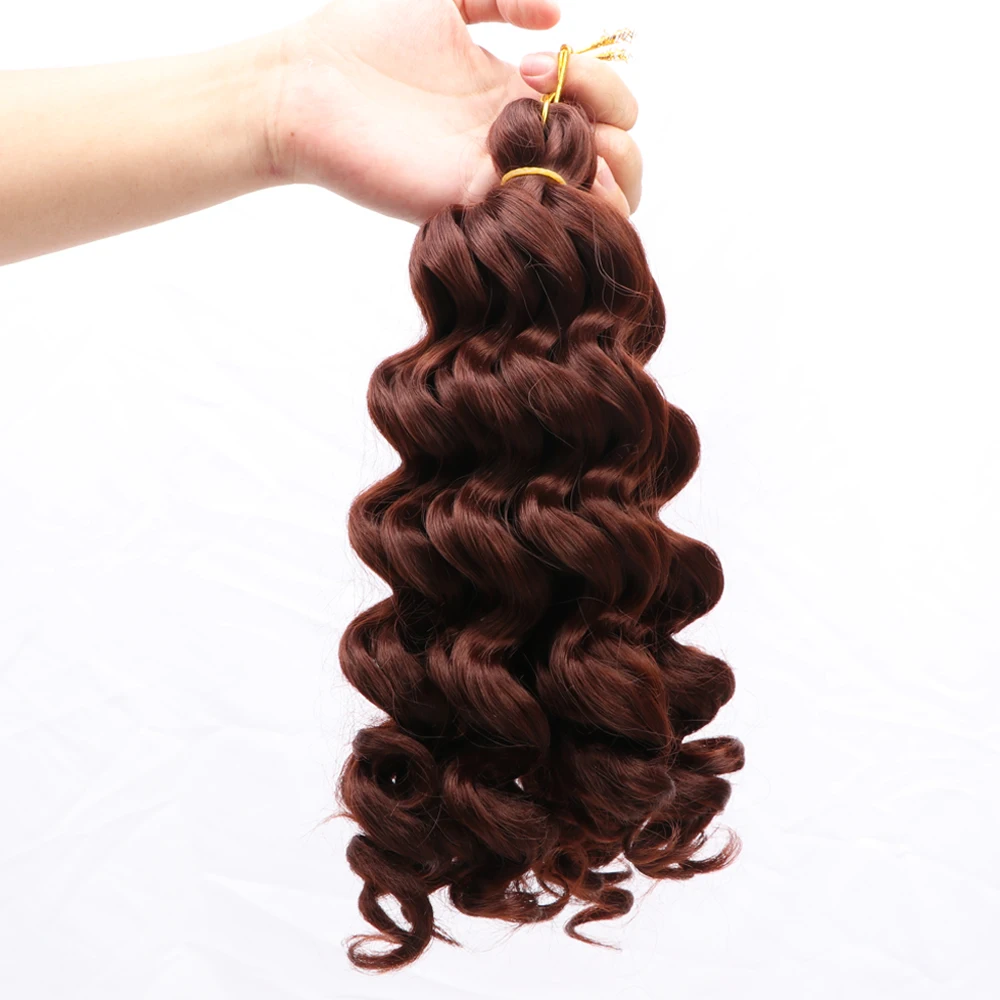 Synthetic bob Boho Braids Italian Curl Crochet Hair Wholesale Braiding Hair Brown Short Deep Wave Curl Baiding Hair Extension