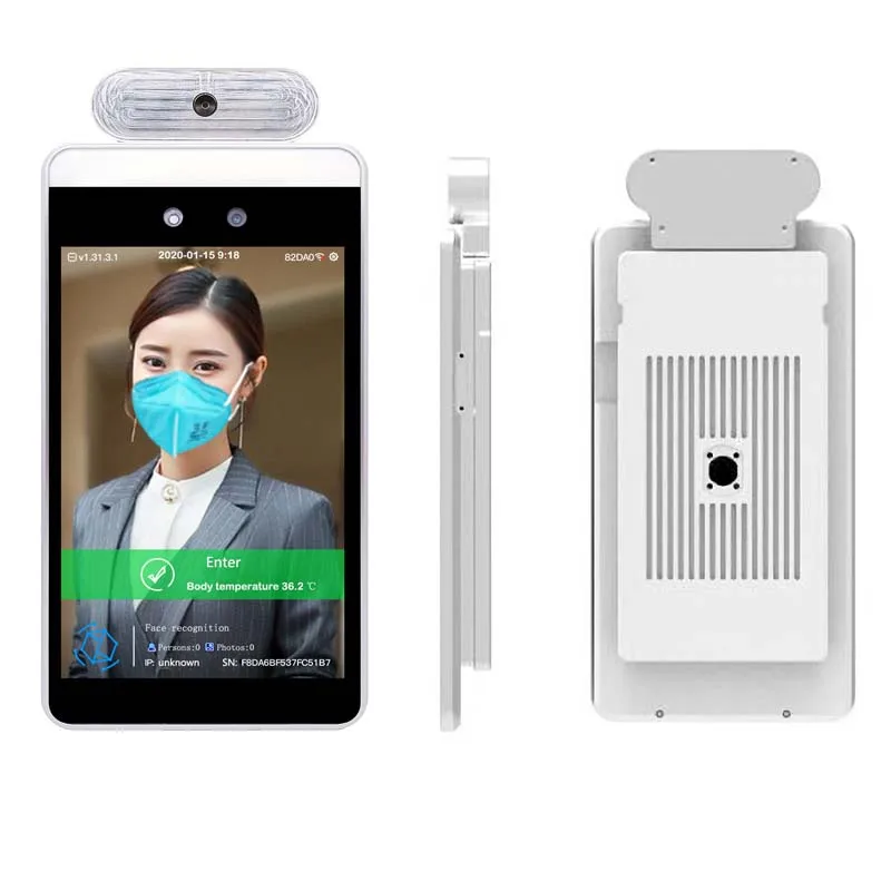 7/8 inch biometric  face recognition door access control  system dynamic camera facial recognition machine