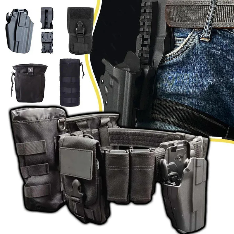 Modular Equipment Tactical Belt Quick-draw Holster Utility Kit Belt for Outdoor Sport Enthusiasts Paintball Games Tactical Belts