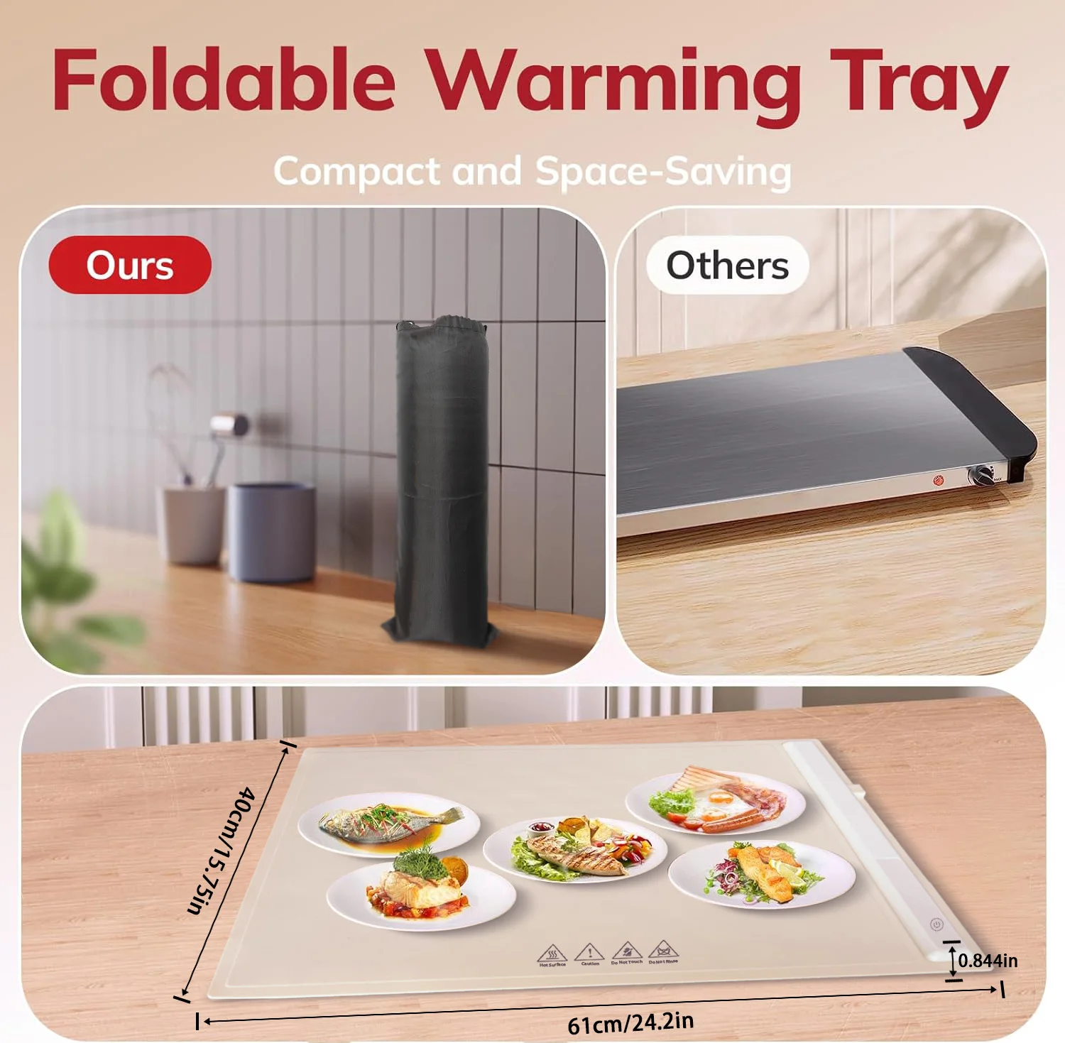 Flexible Food Warmer Electric Powered Food Warming Plate Heat ...
