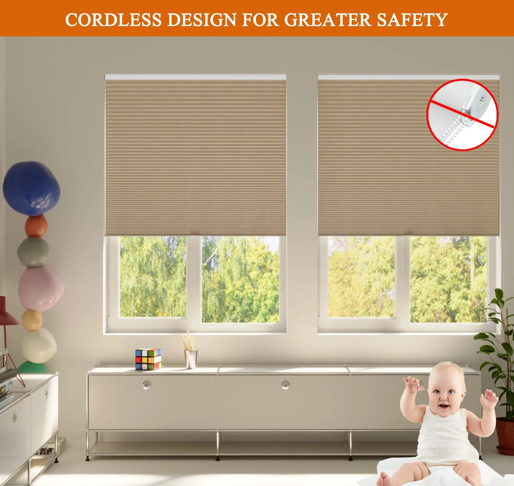 China Custom Cheap Horizontal Window Soundproof Honeycomb Blinds