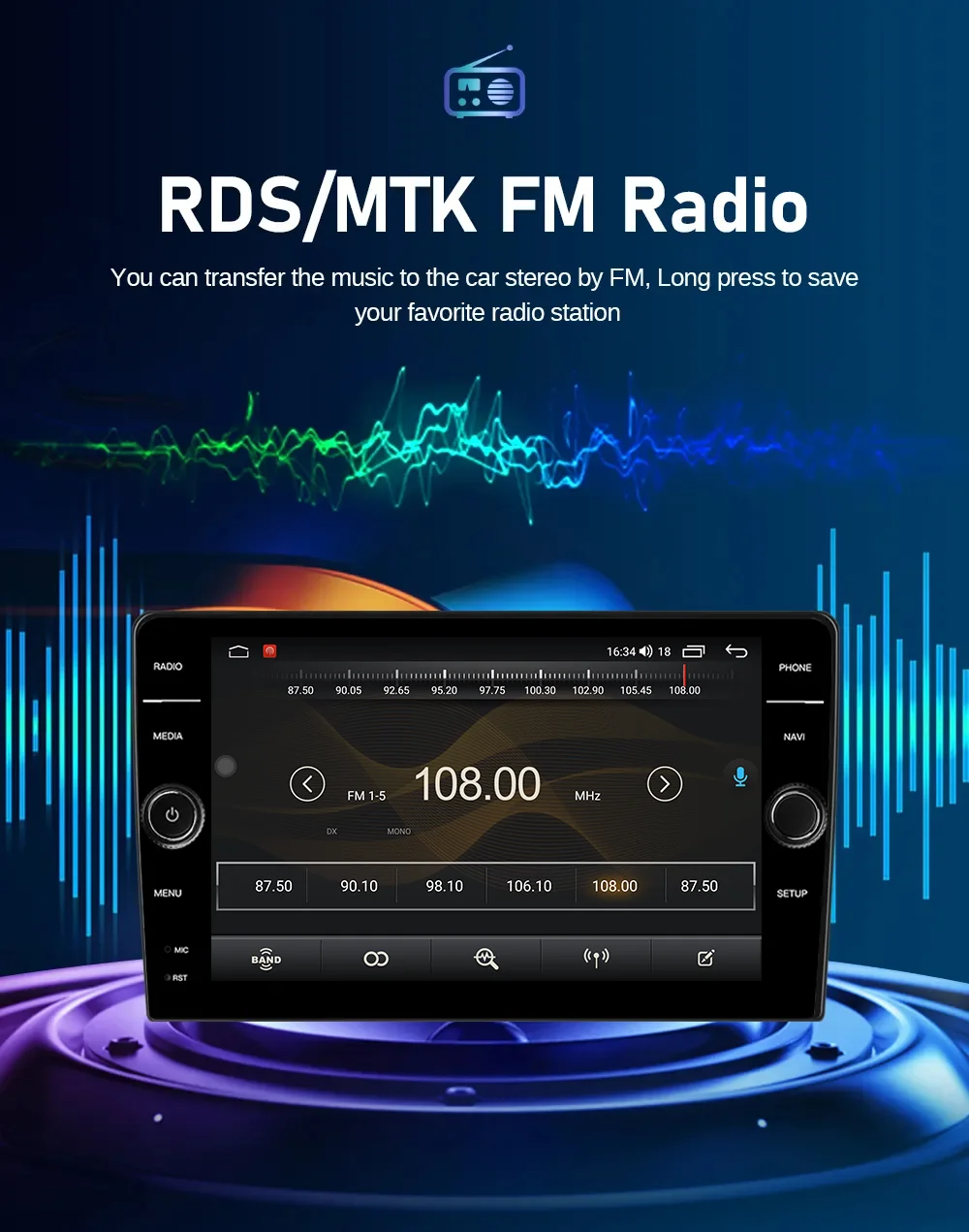 Android 9 Inch Car Radio Hd Touchscreen For 2009-2014 Toyota Matrix Lhd ...