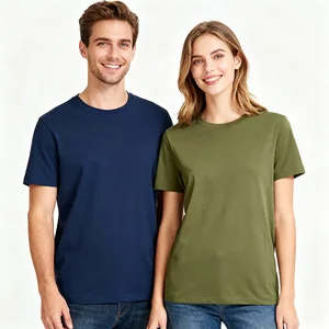 OEM Classic Fit T-shirt Regular Crew Neck Minimalist Basics Cotton-Polyester Jersey Basic Tee Plain T-shirt Everyday Shirt