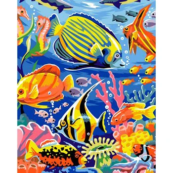 customized paint by numbers Finding Nemo for adults, diy digital oil painting by numbers