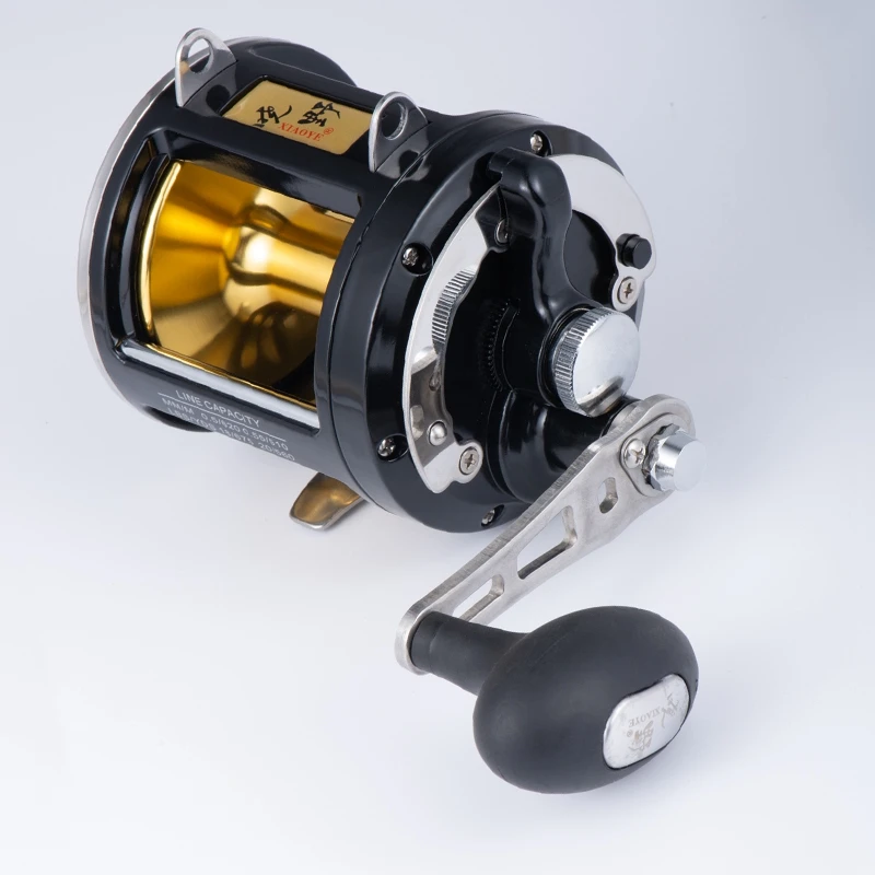 Buringshark High Speed Conventional Levelwind Trolling Reels 6+1BB  Saltwater Level Wind Fishing Reels Right Handed Salt Water Lever Drag  Casting Reel