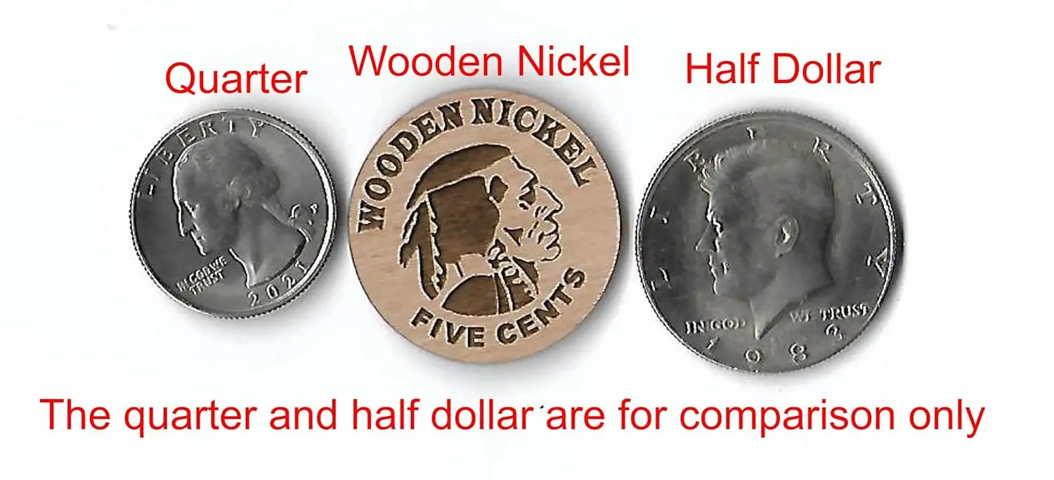 Wholesale Cheap Kids Natural Game Cutout Custom Euro Wooden Nickel Laser Cut Wood Token Coins