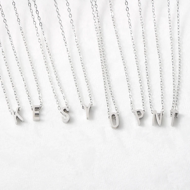 Initial Necklace Gold