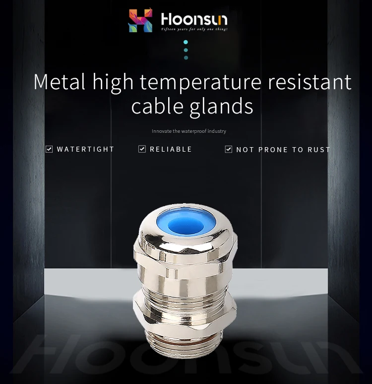 Hoonsun M22x1.5 Flexible Electrical Cable Conduit Waterproof Ip68 Gland With Epdm Seal Insert
