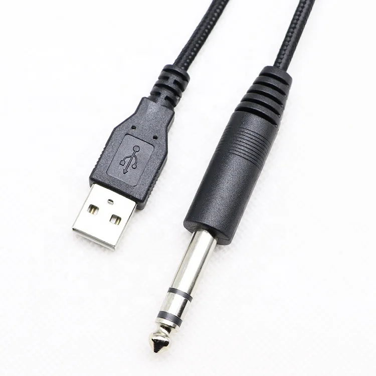 Male Mono AUX Audio Plug Jack to USB Male Converter