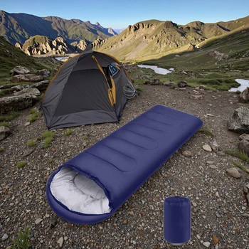 Lightweight Cold Weather Sleeping Bag Waterproof Polyester Envelope Compression for Warm Camping Hiking Outdoor Travel Hunting
