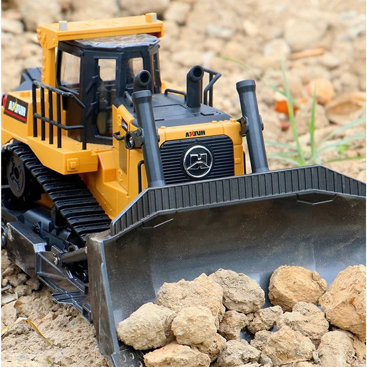 Huina 1569 Scale 8 Channel  1:16   Remote Control Construction Engineer RC Bulldozer Machine for Kids Gift