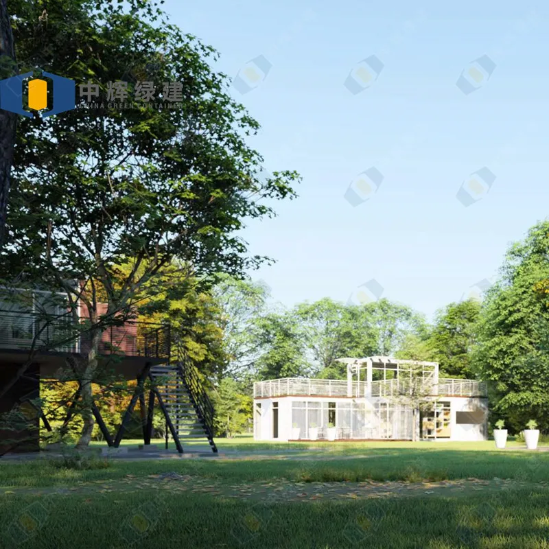 CGCH Fast Install Modular Houses Tiny Home Container Houses Steel Structure Prefabricated Luxury Villa Two Storey Prefab House