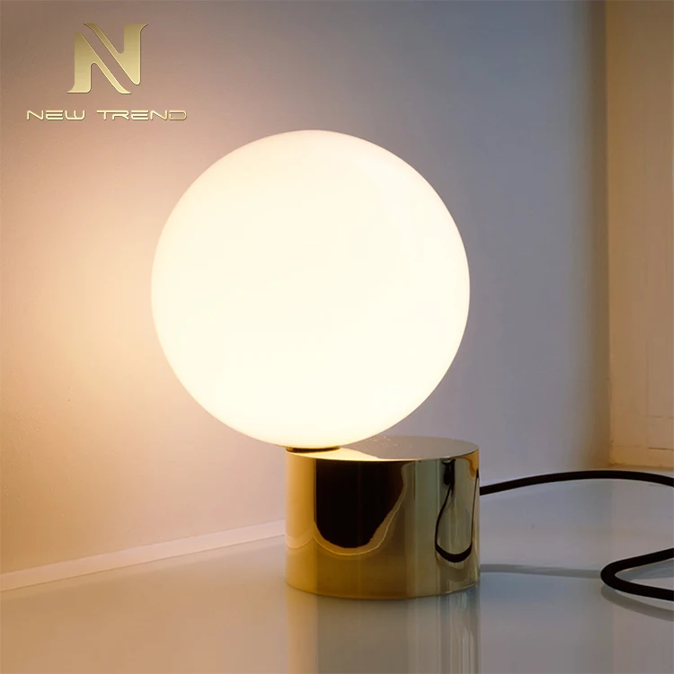 TD2022 Modern style indoor decoration lighting antique brass flexible glass led table lamp  