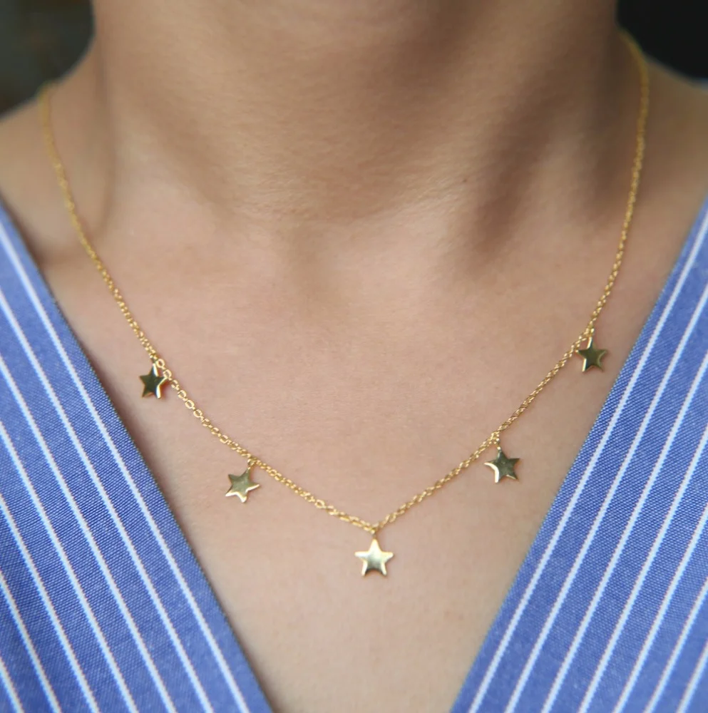 star design gold pendant