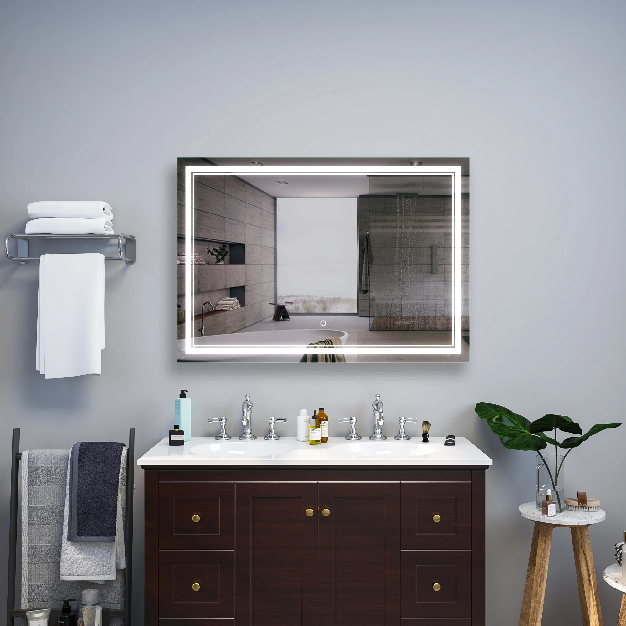 Wholesales Smart Mirror Touch Screen Smart Bathroom Mirror Hotel Large ...