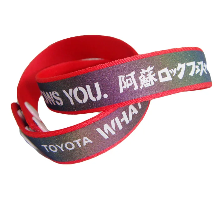 Wholesale Custom Design Glow-in-the-Dark Silicone Wristband Elastic Fabric RFID/NFC Lanyard for Events and Corporate Occasions