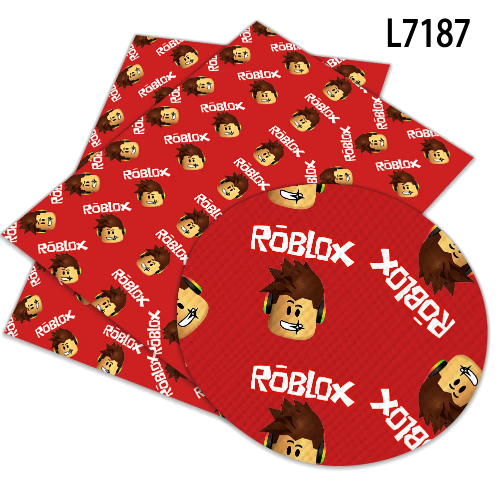 Roblox Character Print Synthetic Leather Fabric Sheets For Hair Bow Bags  Shoes Crafts Material 22*30cm - Buy Roblox Character Print Synthetic  Leather Fabric Sheets For Hair Bow Bags Shoes Crafts Material 22*30cm