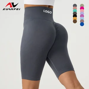 Summer Belly-tightening Running Five-point Fitness Pants for Women High Waist Hip-lifting Tight Sports Peach Yoga Shorts