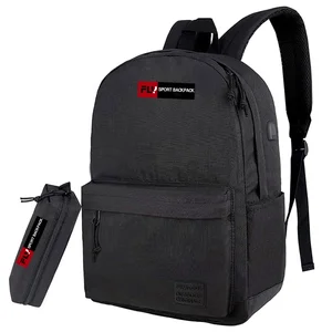 New Fashion Casual Sports Backpack Unisex Simple College Middle School Bags With Pencil case Waterproof RPET Classic Backpack