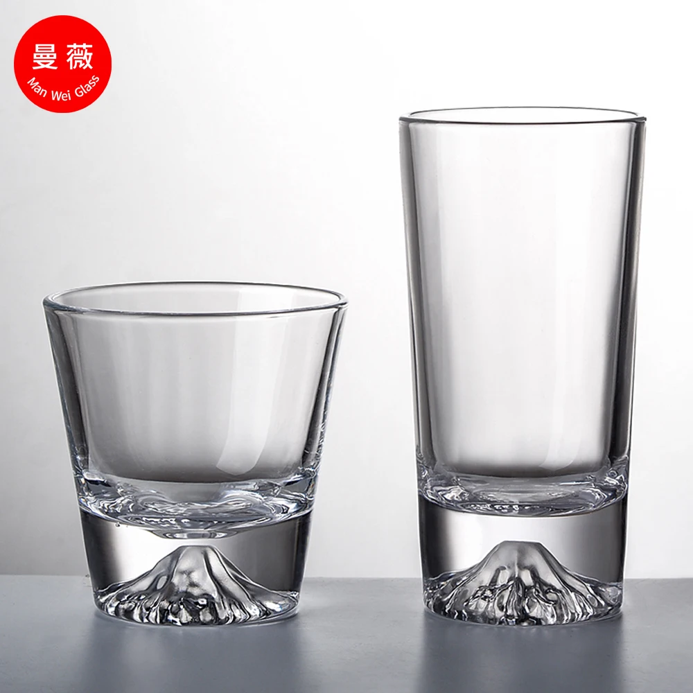 Стеклянная чашка для виски с толстым дном