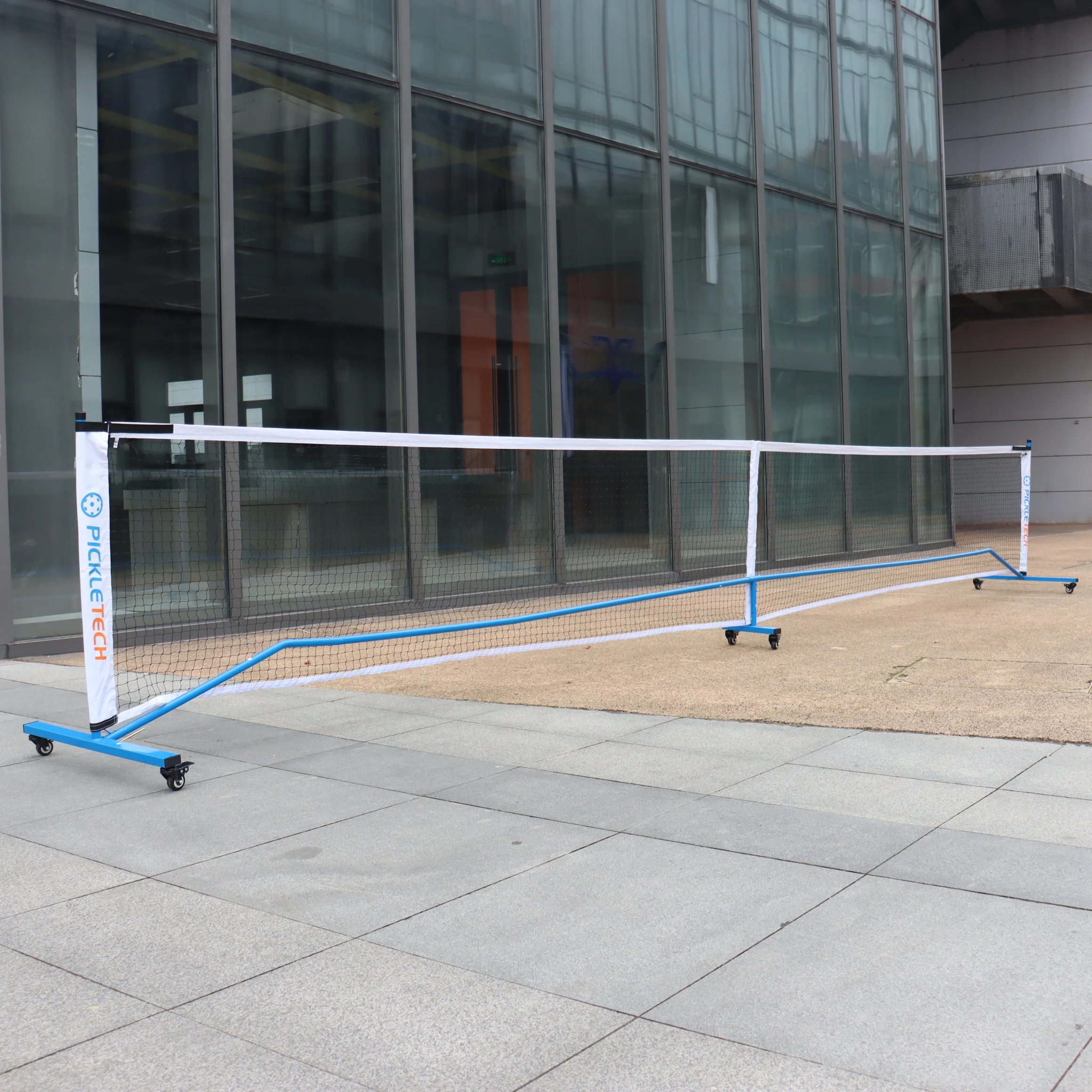 Portable Pickleball Net System With Wheels Indoor Outdoor Pickleball