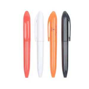 Custom Logo Printed Short Twist Plastic Ball Pen 0.7 mm 1.0 mm  Writing Width for Promotional Purposes