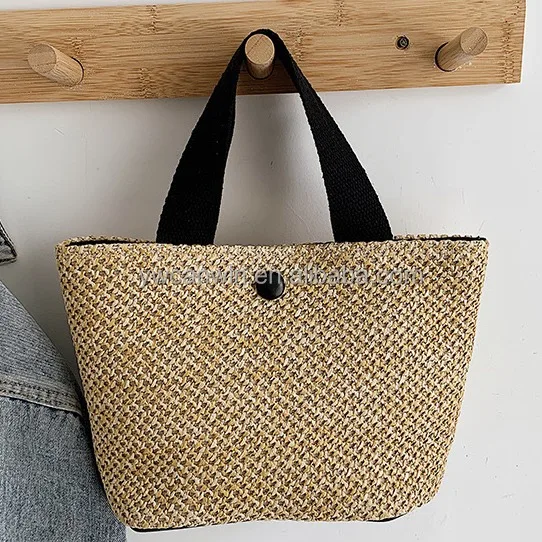 Straw Beach Bag Large Woven Straw Bag Handbag Women's Woven Tote Bag