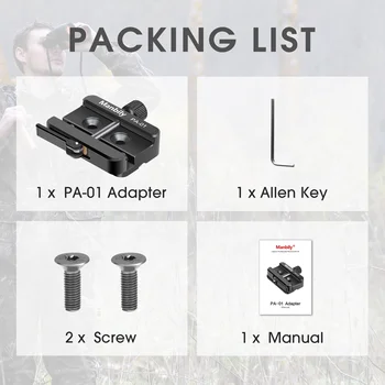Manbily PA-01 Outdoor Shooting Rest Camera Quick Release  Clamp Adapter for Tripod product image