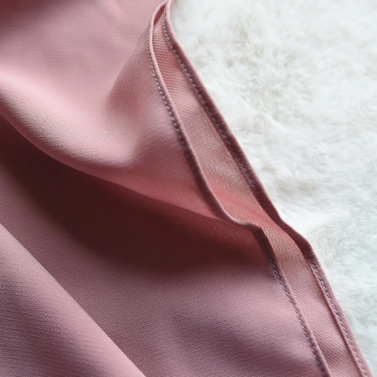 Latest Design High Quality Bubble Chiffon Hijab Fashion Luxury Plain Color Thick Malaysia Head Scarf