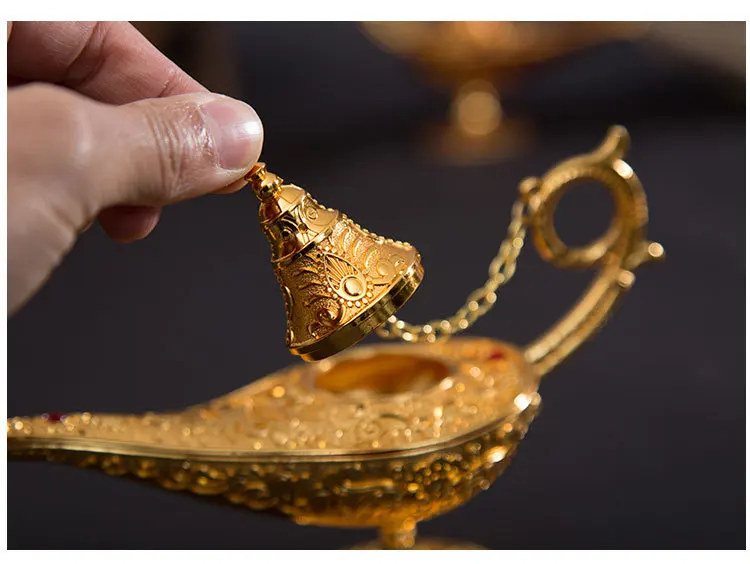 Brass Aladdin genie lamp Cone incense burner – Modern Aromatherapy