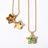 Green Star with Snake Chain