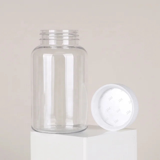 Luxury PET Transparent Plastic Capsule Bottle 100ml 500ml Round Pump for Shampoo Perfume Cream Water Spray Bottle Packaging